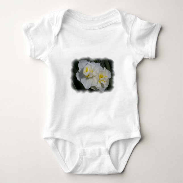 Body Para Bebé Flor blanca (Anverso)