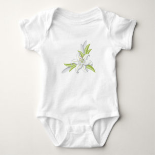 Body Para Bebé Flor de Lily