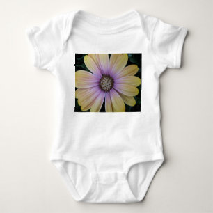 Body Para Bebé Flor de margarita amarilla y morada