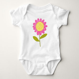 Body Para Bebé Flor estilizada