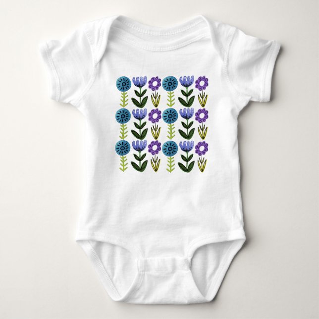 Body Para Bebé Flor Imprimir Baby Bodysuit (Anverso)