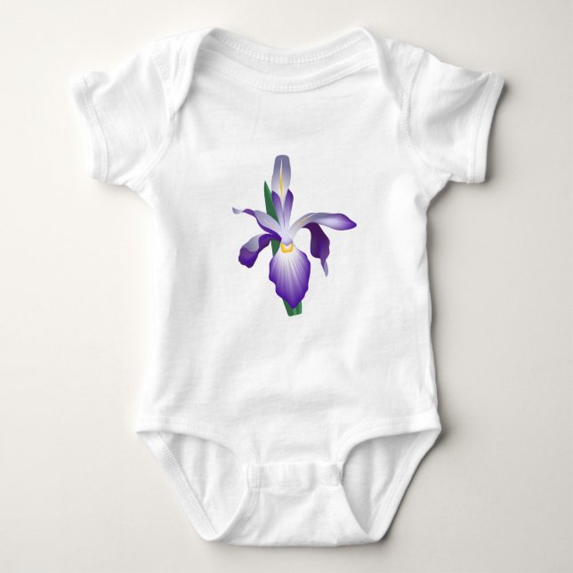 Body Para Bebé Flor Iris (Anverso)