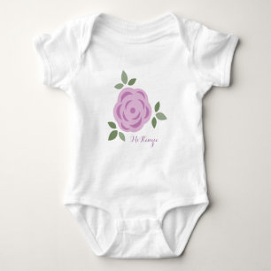 Body Para Bebé Flor morada Girly