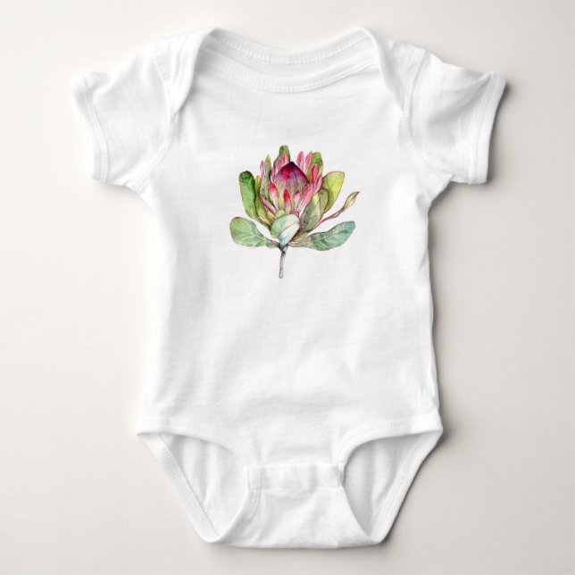 Body Para Bebé Flor Protea (Anverso)