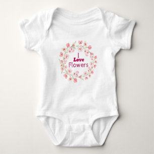 Body Para Bebé Flor rosa