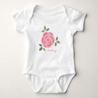 Body Para Bebé Flor rosa dulce