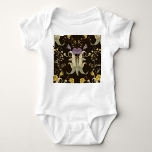 Body Para Bebé Floral Art Nouveau: Patrón de época
