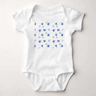Body Para Bebé Floral azul