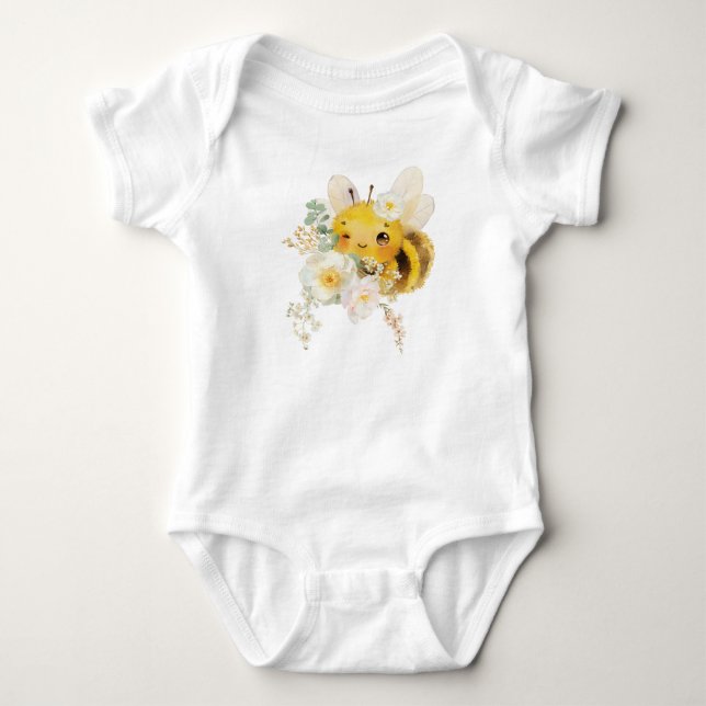 Body Para Bebé Floral Bee Bodysuit (Anverso)