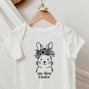 Body Para Bebé Floral Bunny My First Easter