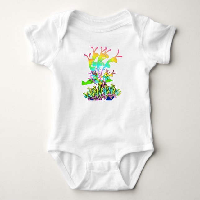 Body Para Bebé Floral de Fantasía  (Anverso)