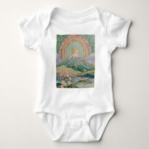Body Para Bebé Florecimiento Etéreo: Volcán de Mosaico Pastel en