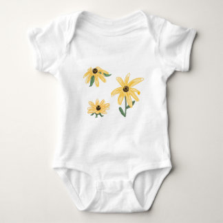 Body Para Bebé Flores amarillas