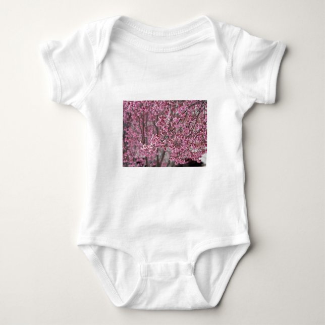 Body Para Bebé Flores de cerezo Sakura rosadas flotando (Anverso)
