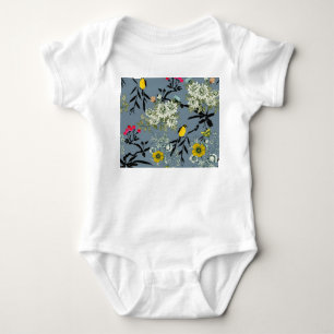 Body Para Bebé Flores de prados Rowan fondo transparente