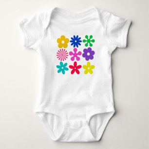 BODY PARA BEBÉ FLORES DE RETRO DE GROOVY