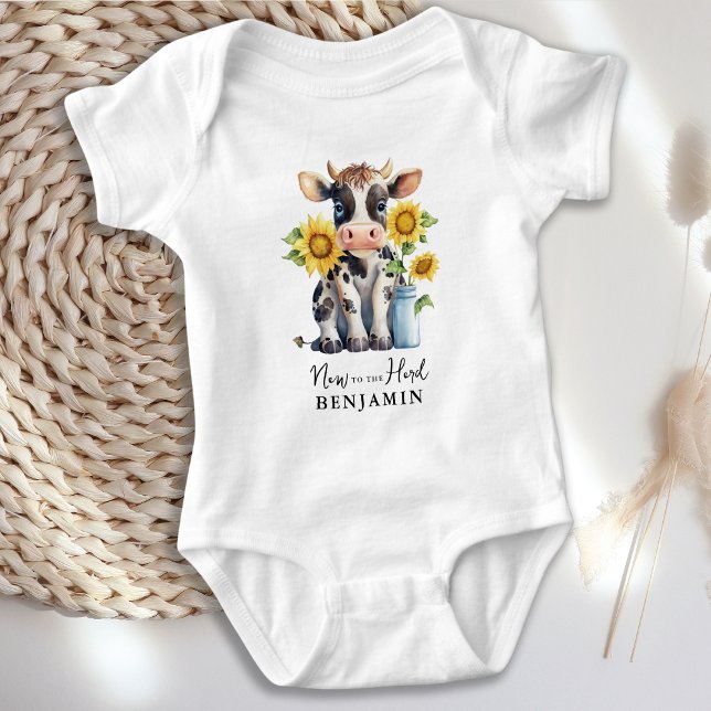 Body Para Bebé Flores De Vaca Cuta Personalizadas Nuevas Para El  (Subido por el creador)