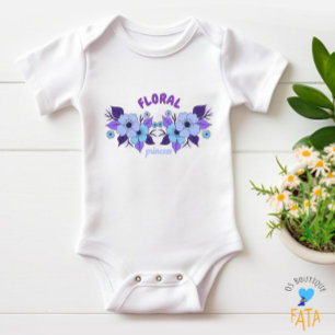 Body Para Bebé Flores moradas