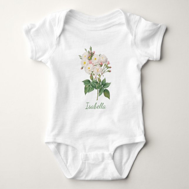 BODY PARA BEBÉ FLORES PERSONALIZADOS BABY BODYSUIT (Anverso)