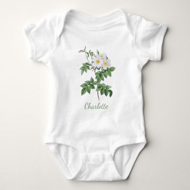 BODY PARA BEBÉ FLORES PERSONALIZADOS BABY BODYSUIT (Anverso)