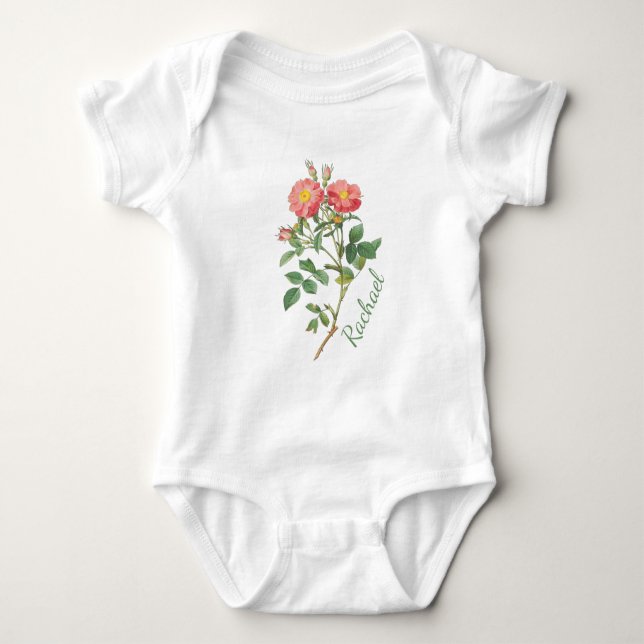 BODY PARA BEBÉ FLORES PERSONALIZADOS BABY BODYSUIT (Anverso)