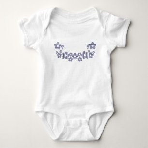 Body Para Bebé Flores rayadas