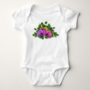 Body Para Bebé Flores Rosas