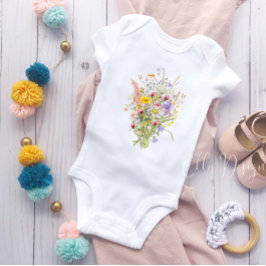 Body Para Bebé Flores silvestres