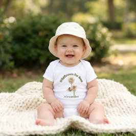 Body Para Bebé Flores Silvestres Personalizadas Pequeños Poliniza