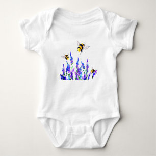 Body Para Bebé Flores y abejas Baby Bodysuit