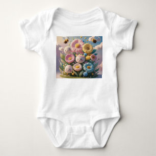 Body Para Bebé Flores y abejas singulares diseño de ropa para beb