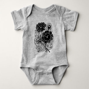Body Para Bebé Flores Y Engranajes