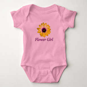 Body Para Bebé Flower Girl Daisy Boda