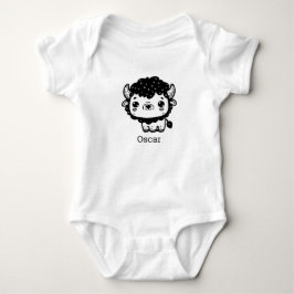 Body Para Bebé Fluffy Bison Baby - Kawaii Farm Animal Art