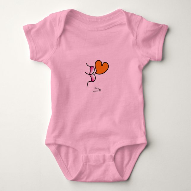 Body Para Bebé flying muackS!!! Rosa - Bodysuits (Anverso)