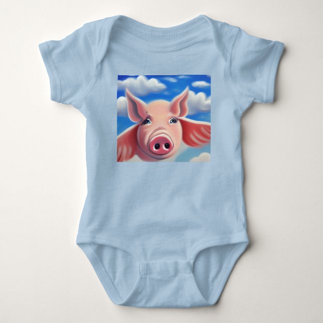 Body Para Bebé Flying Pig (Anverso)