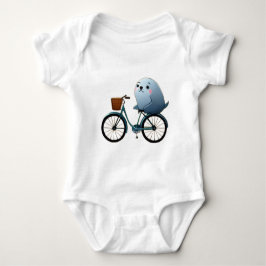 Body Para Bebé Foca de dibujos animados linda en una bicicleta