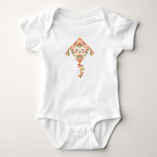 Body Para Bebé Folk Kite - Cute Floral Babies Design
