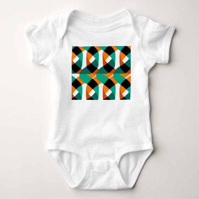 Body Para Bebé Fondo de escritorio retro: Diseño de época (Anverso)