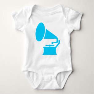 Body Para Bebé Fonógrafo - Azul Cielo