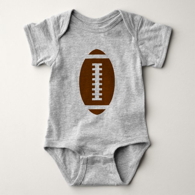 Body Para Bebé FOOTBALL BABE Gray | Gráfico de fútbol delantero (Anverso)