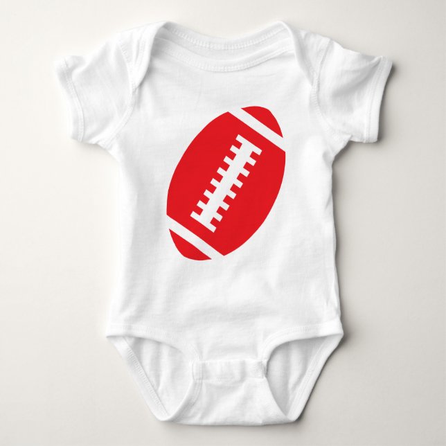 Body Para Bebé FOOTBALL BABY White | Fútbol Rojo delantero (Anverso)