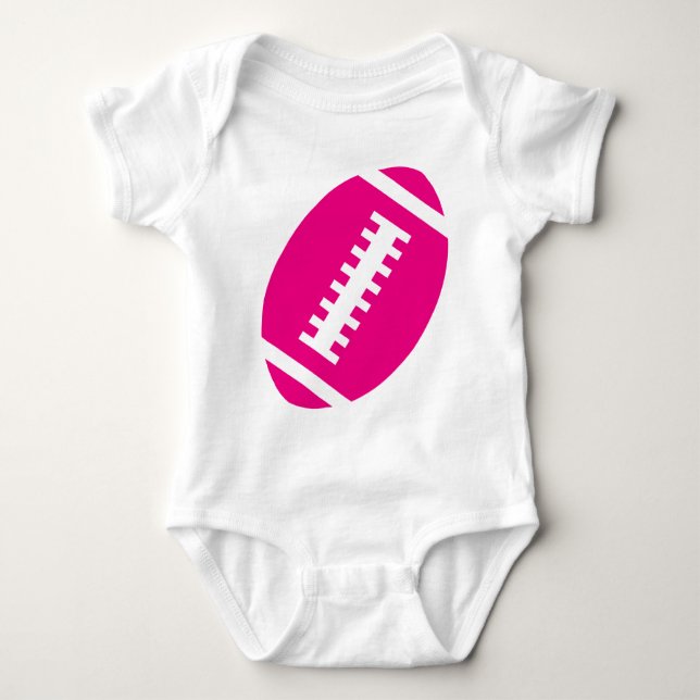 Body Para Bebé FOOTBALL BABY White | Fútbol rosa caliente delante (Anverso)