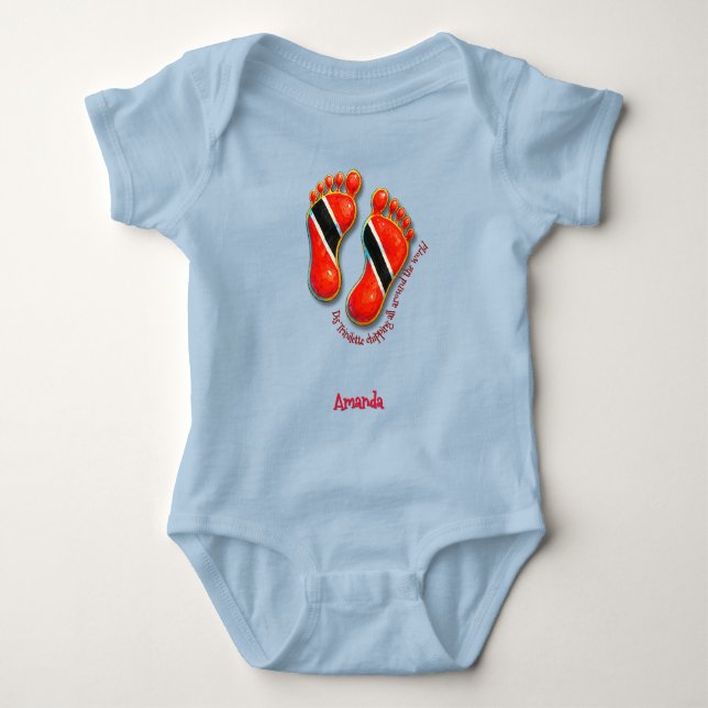 Body Para Bebé Footprints S2 Baby Tee BodySuit - Trini (Anverso)