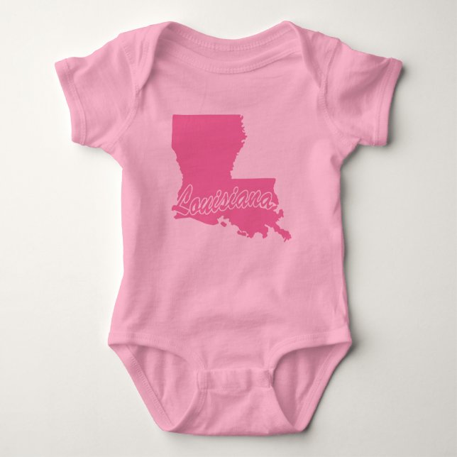 Body Para Bebé Forma Estado De Luisiana (Anverso)