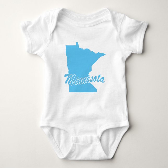 Body Para Bebé Forma Estado De Minnesota (Anverso)