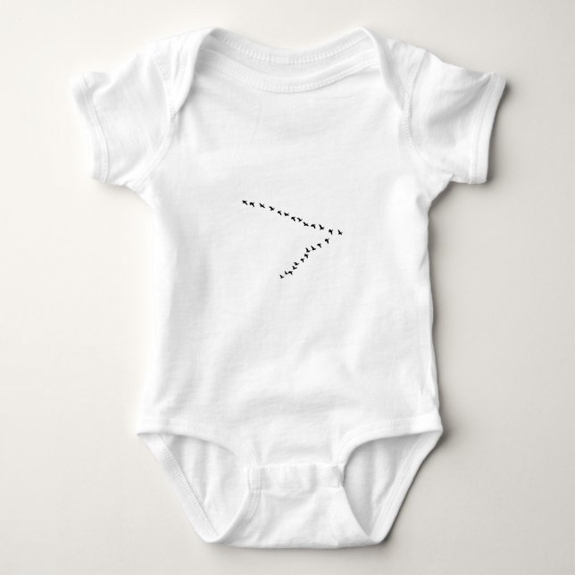Body Para Bebé Formación de los gansos "V" del vuelo (Anverso)