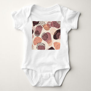 Body Para Bebé Formas Abstractas, Orgánicas Rojas Marrones.