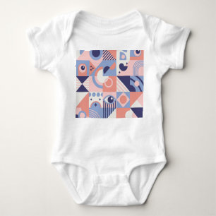 Body Para Bebé Formas cuadradas: mosaico de resumen geométrico