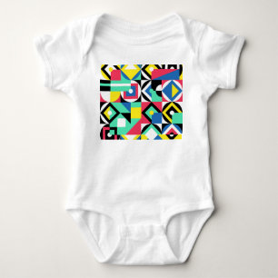 Body Para Bebé Formas geométricas coloridas Ornamento decorativo